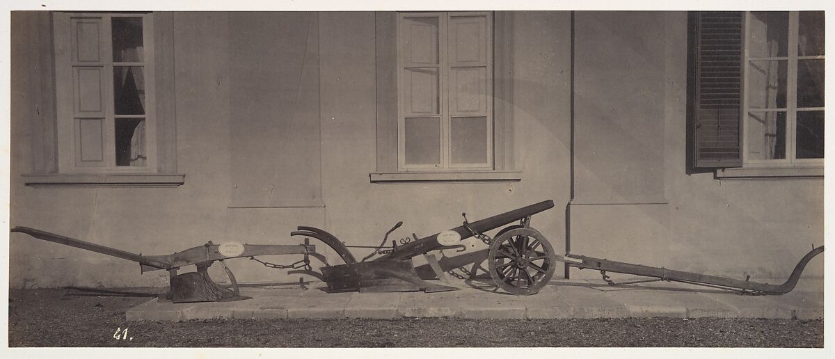 Fissore’s Plow from Tortona, Plow from Parma, Pietro Semplicini (Italian, active 1850s–90s), Albumen silver print from collodion negative 