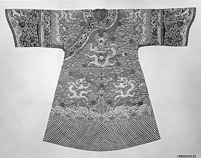 Festival Robe, Silk and metallic thread embroidery on silk gauze, China 