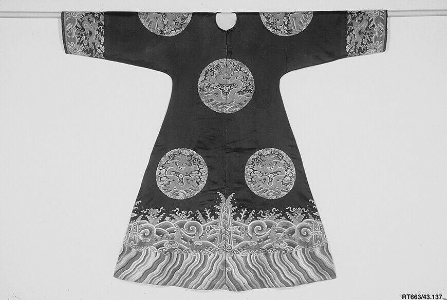 Festival Overcoat, Silk and metallic thread embroidery on silk satin, China 