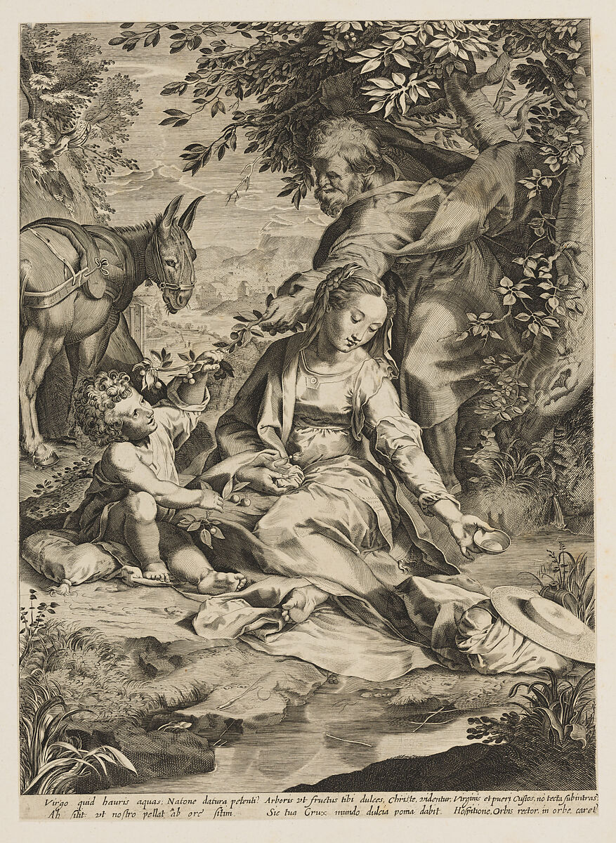 The Holy Family with the infant Saint John the Baptist, after Barocci, Johann Sebastian Müller (German, Nuremberg 1715–1790 London), Engraving 