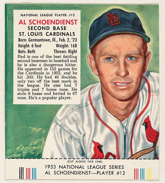 St. Louis Cardinals 12 x 16 1952 Program Cover Art Print