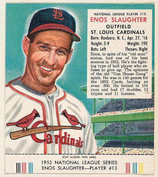 Enos Slaughter 10ct Lot of Baseball Cards - Collector Store LLC