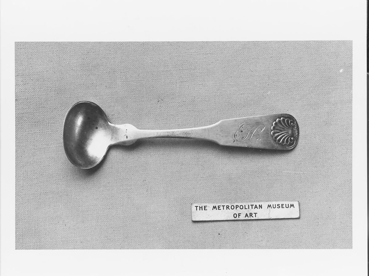 Salt Spoon, Martin Benedict (active ca. 1823–1847), Silver, American 