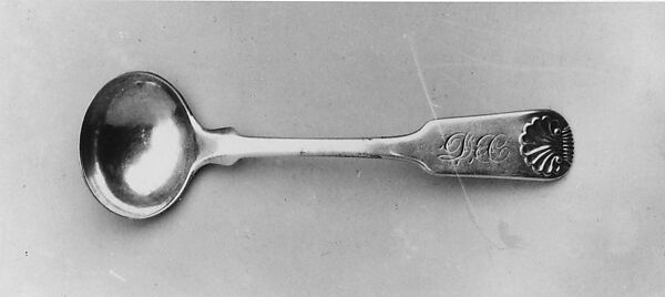Salt Spoon, Marked by T. &amp; H., Silver, American 