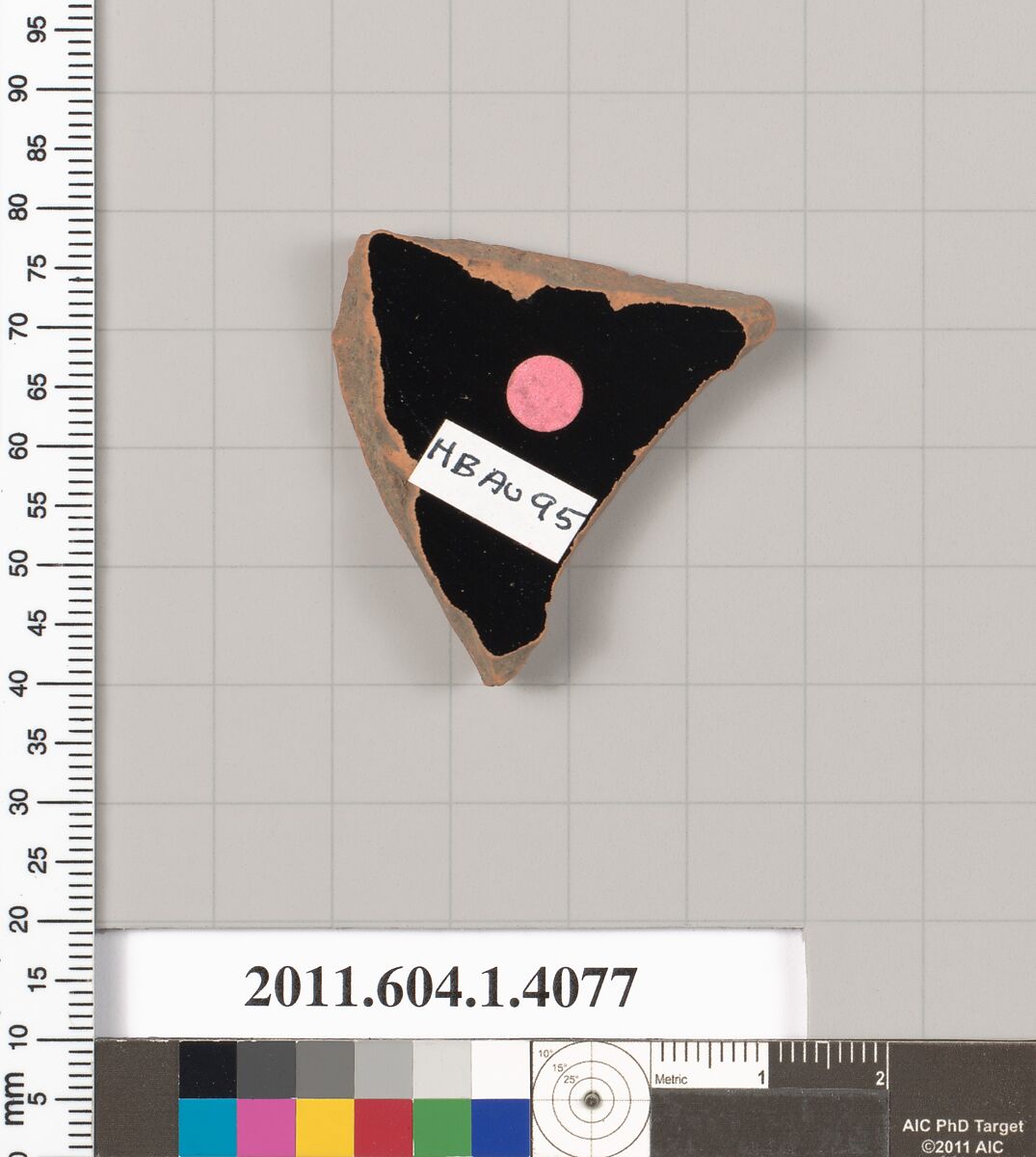 Terracotta fragment of a kylix (drinking cup), Terracotta, Greek, Attic