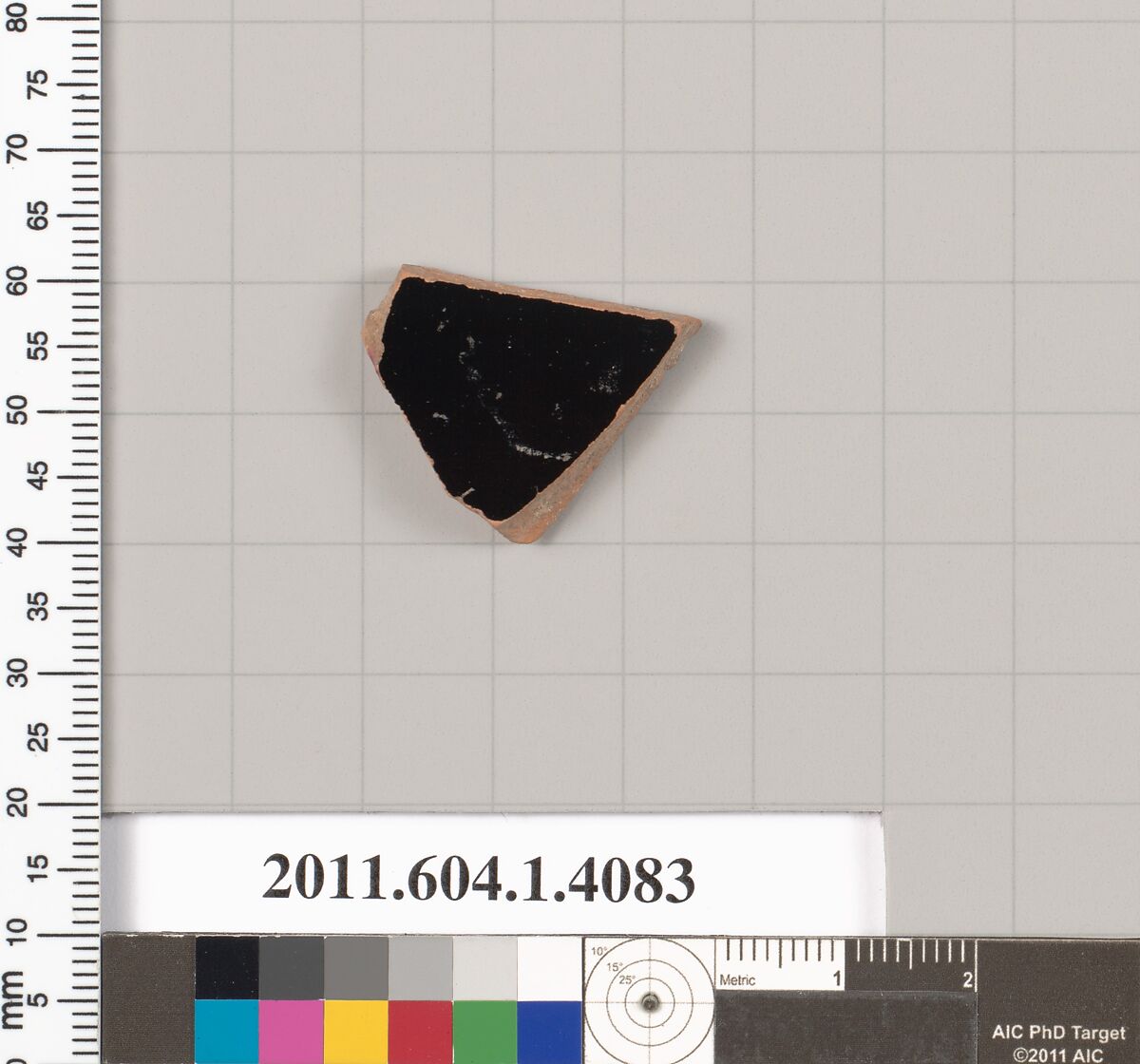 Terracotta fragment of a kylix (drinking cup), Terracotta, Greek, Attic