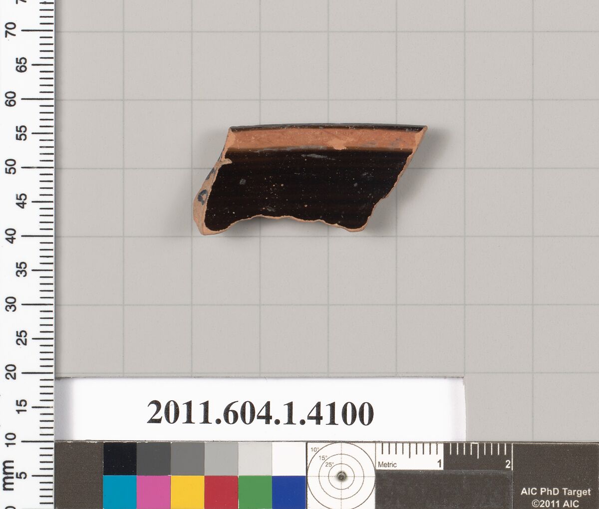 Terracotta rim fragment of a kylix (drinking cup), Terracotta, Greek, Attic