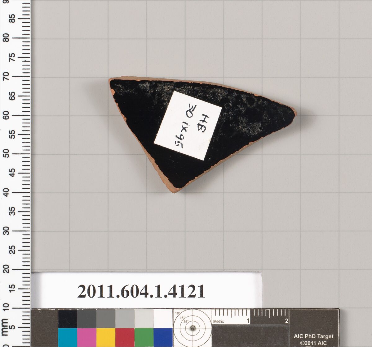 Terracotta fragment of a kylix (drinking cup), Terracotta, Greek, Attic