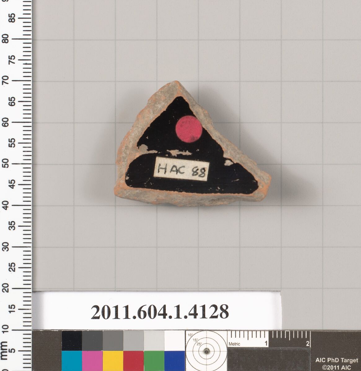 Terracotta fragment of a kylix (drinking cup), Terracotta, Greek, Attic