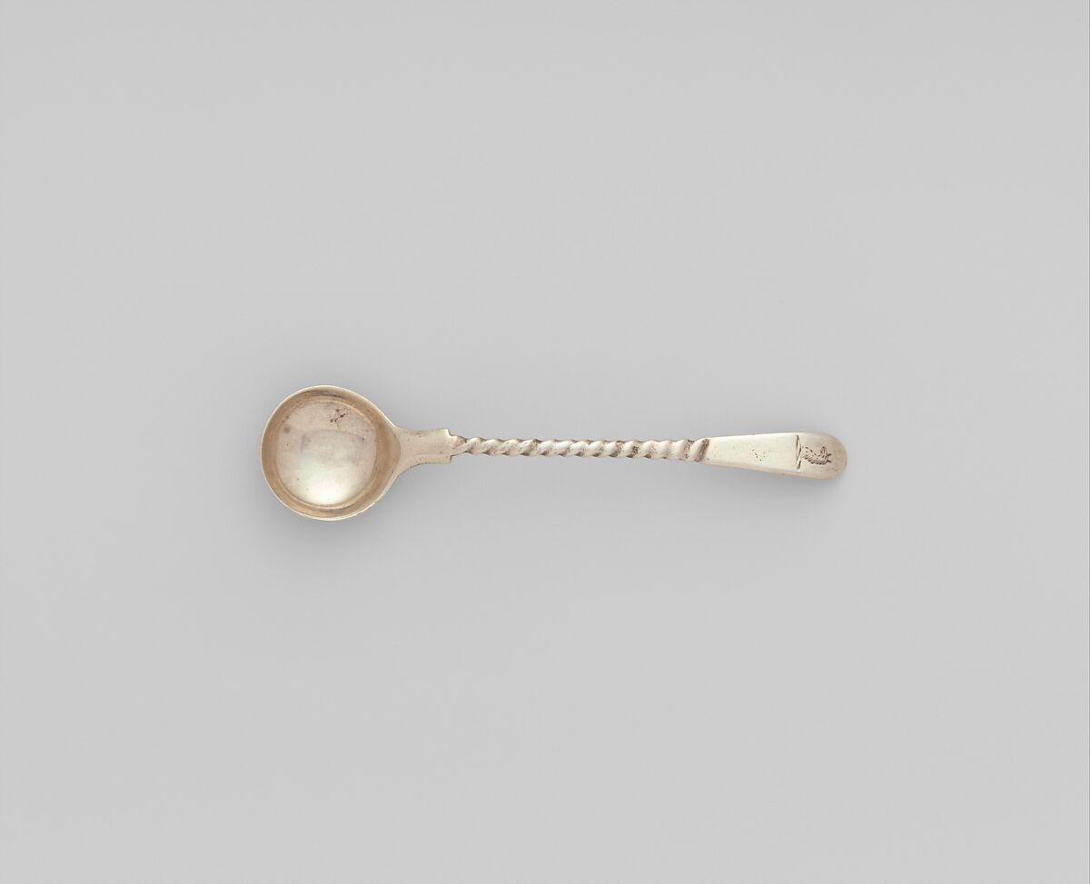 Salt Spoon, Daniel Van Voorhis (1751–1824), Silver, American 
