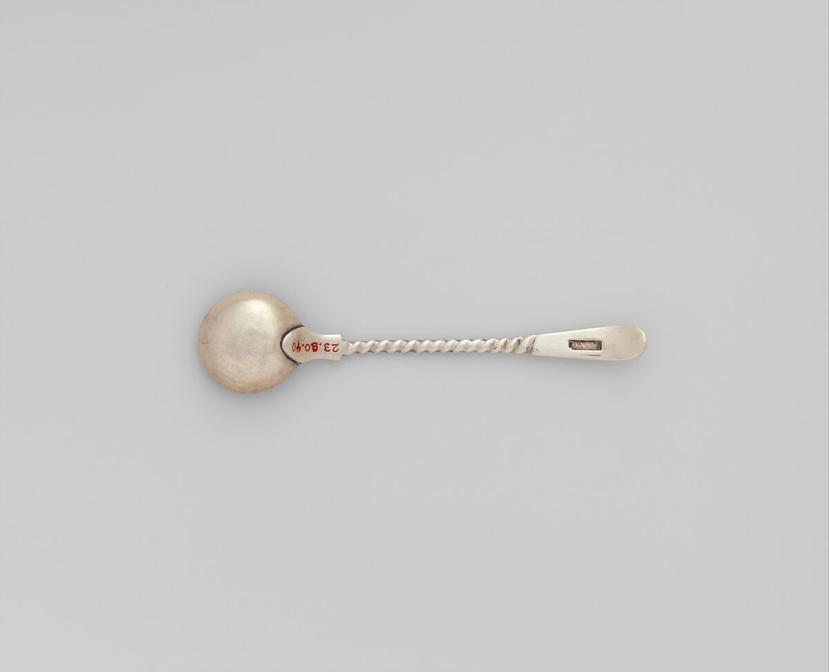 Salt Spoon, Daniel Van Voorhis (1751–1824), Silver, American
