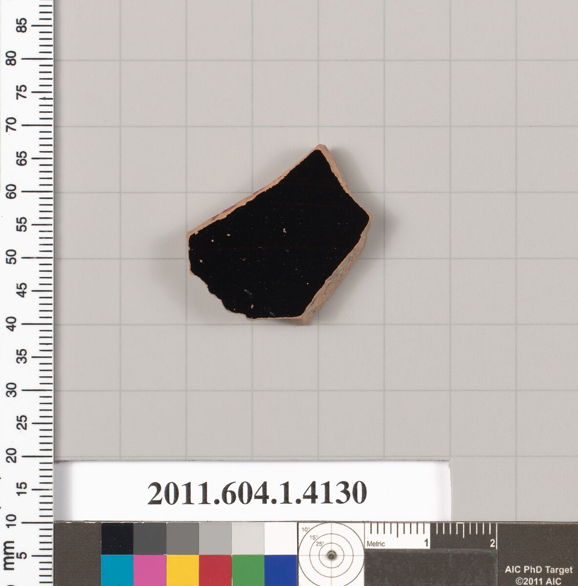 Terracotta fragment of a kylix (drinking cup), Terracotta, Greek, Attic