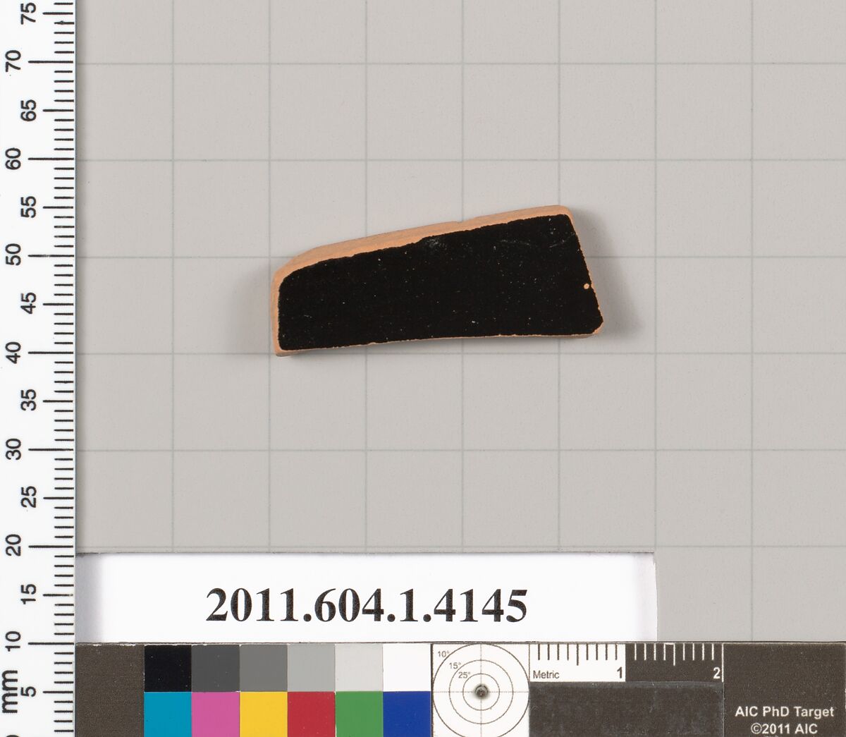 Terracotta fragment of a kylix (drinking cup), Terracotta, Greek, Attic