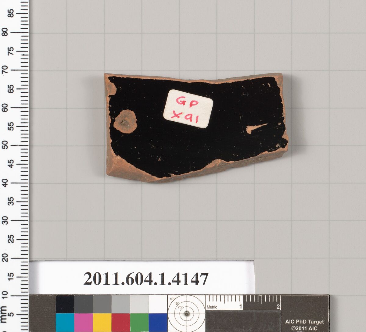 Terracotta fragment of a kylix (drinking cup), Terracotta, Greek, Attic