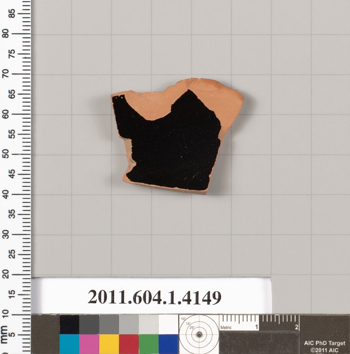 Terracotta fragment of a kylix (drinking cup), Terracotta, Greek, Attic
