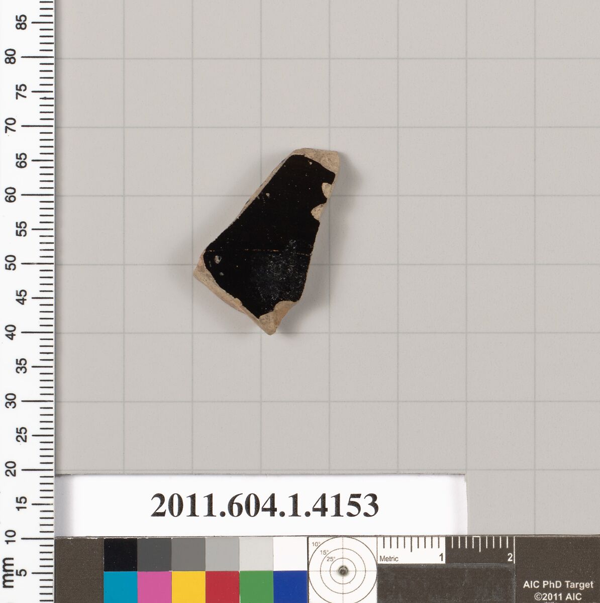 Terracotta fragment of a kylix (drinking cup), Terracotta, Greek, Attic