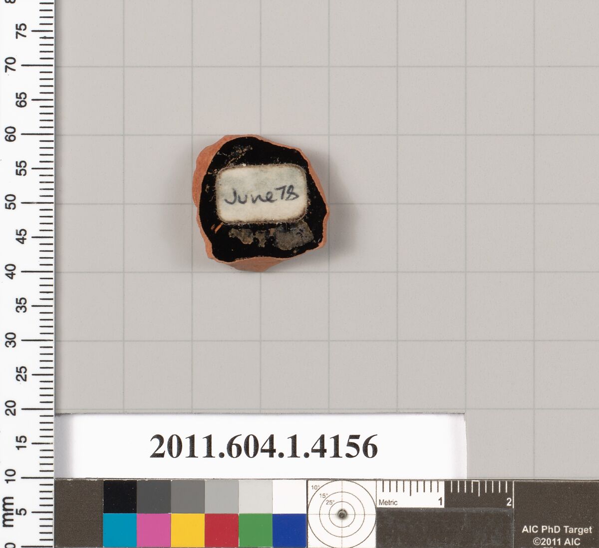 Terracotta fragment of a kylix (drinking cup), Terracotta, Greek, Attic