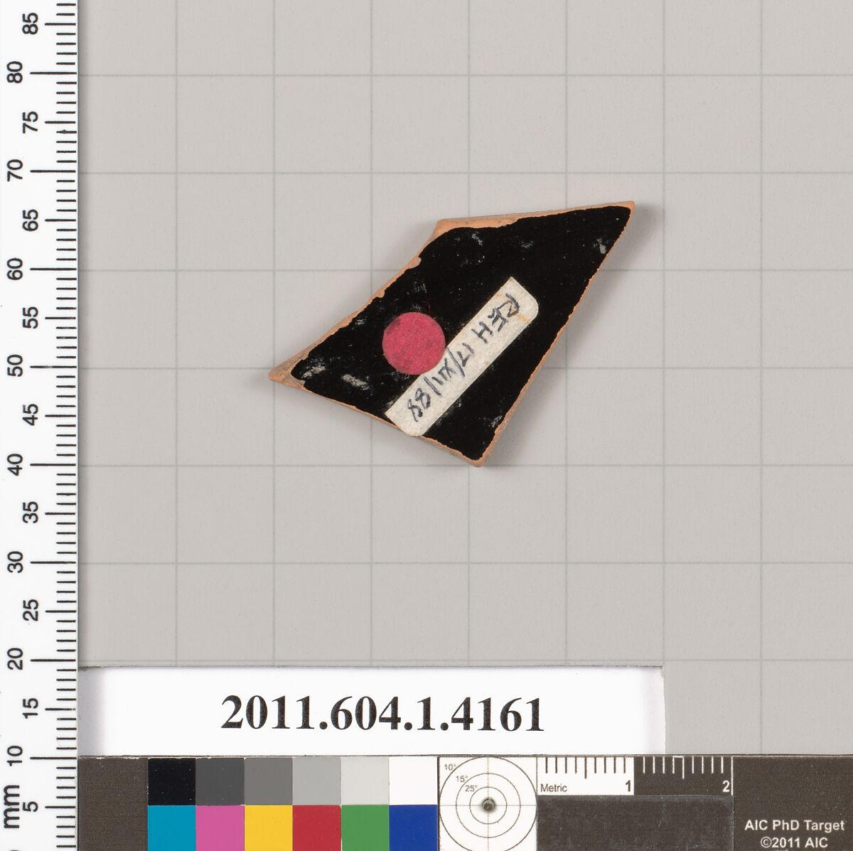 Terracotta fragment of a kylix (drinking cup), Terracotta, Greek, Attic