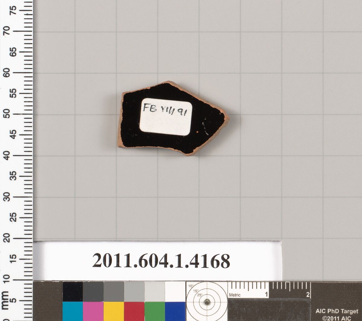 Terracotta fragment of a kylix (drinking cup), Terracotta, Greek, Attic