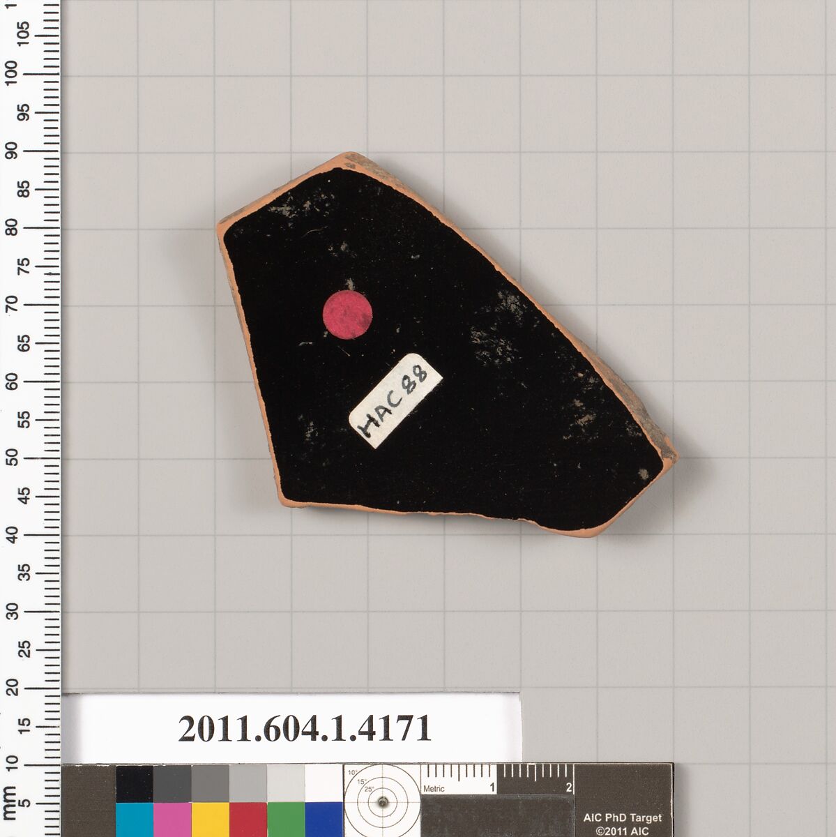 Terracotta fragment of a kylix (drinking cup), Terracotta, Greek, Attic