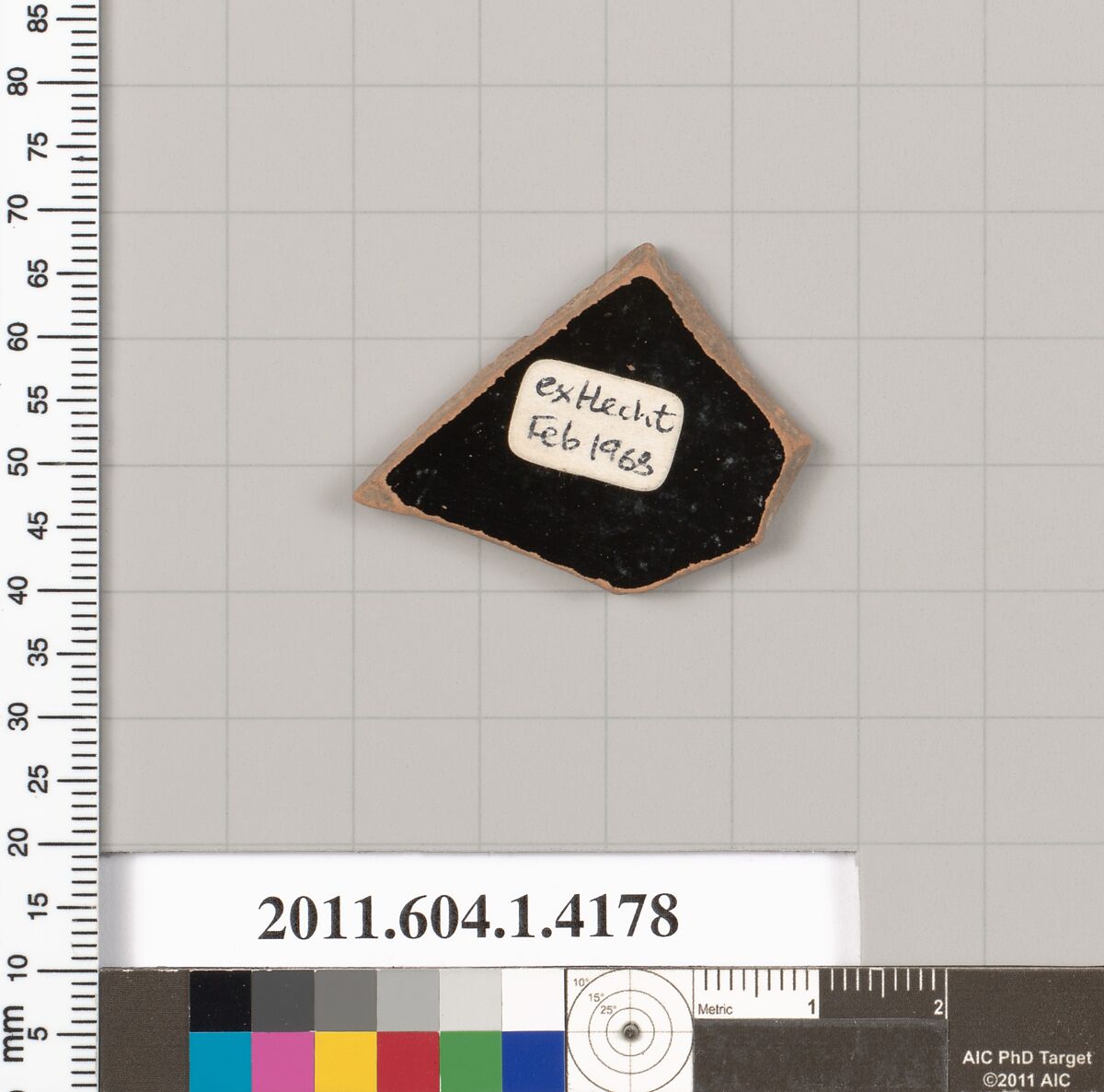 Terracotta fragment of a kylix (drinking cup), Terracotta, Greek, Attic