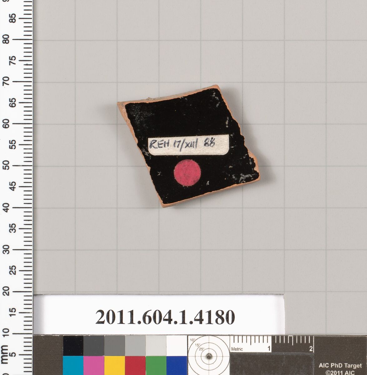 Terracotta fragment of a kylix (drinking cup), Terracotta, Greek, Attic