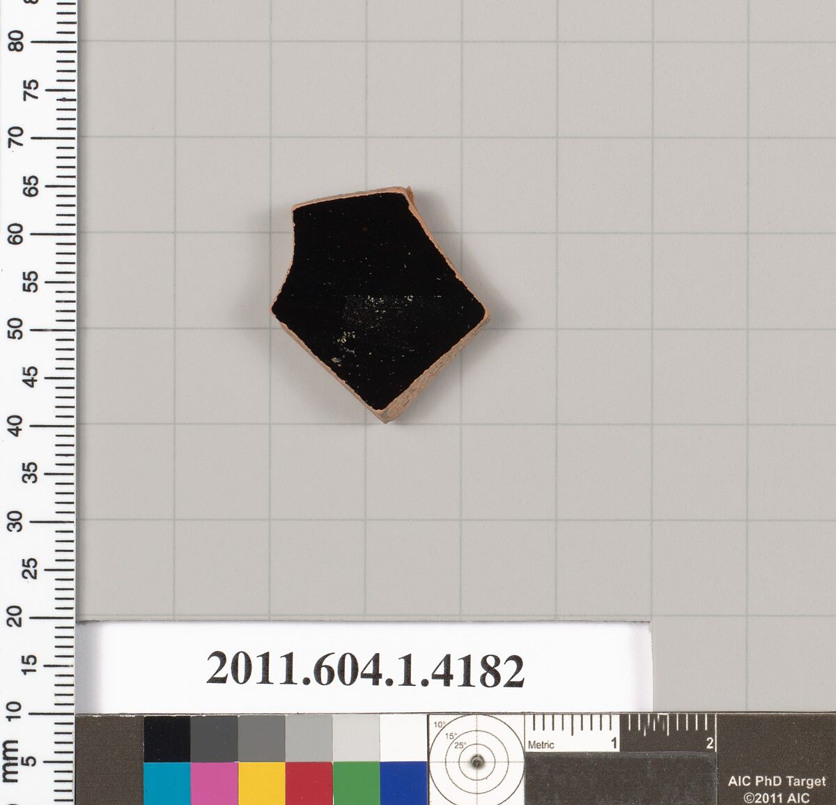 Terracotta fragment of a kylix (drinking cup), Terracotta, Greek, Attic