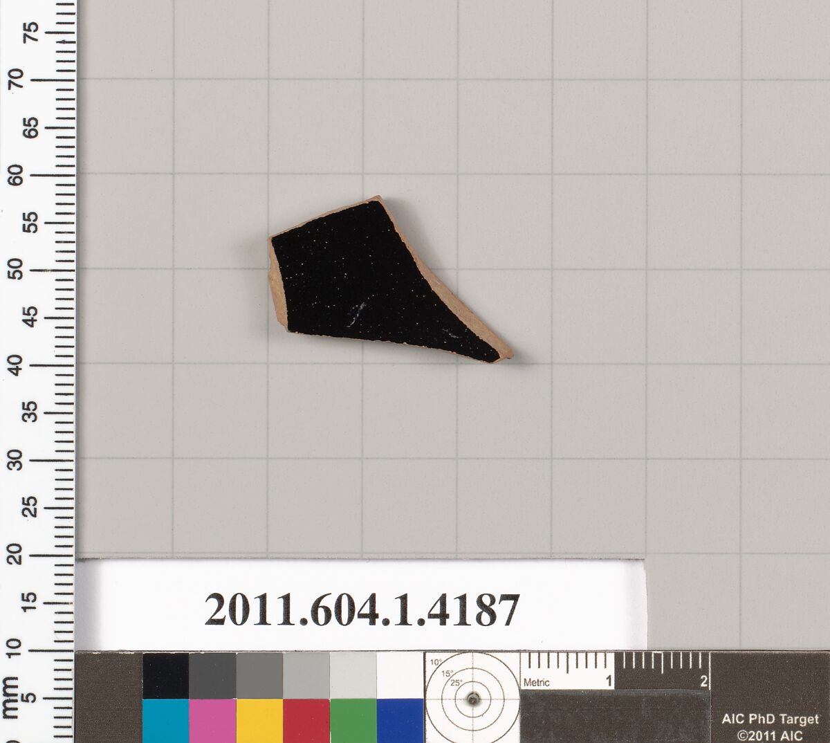 Terracotta fragment of a kylix (drinking cup), Terracotta, Greek, Attic