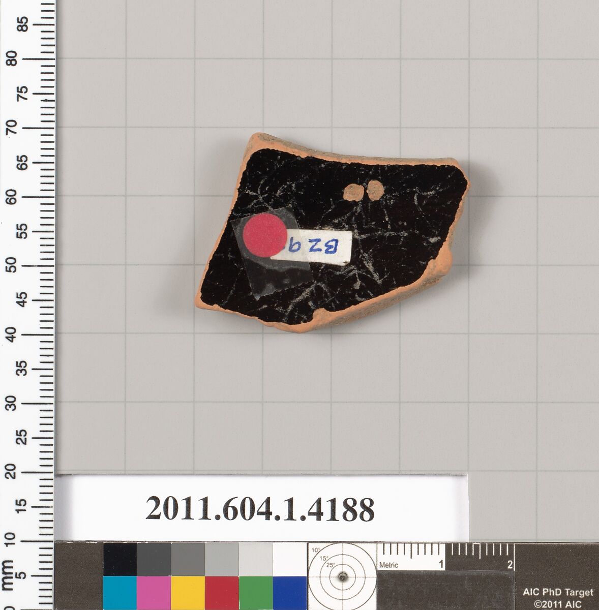 Terracotta fragment of a kylix (drinking cup), Terracotta, Greek, Attic