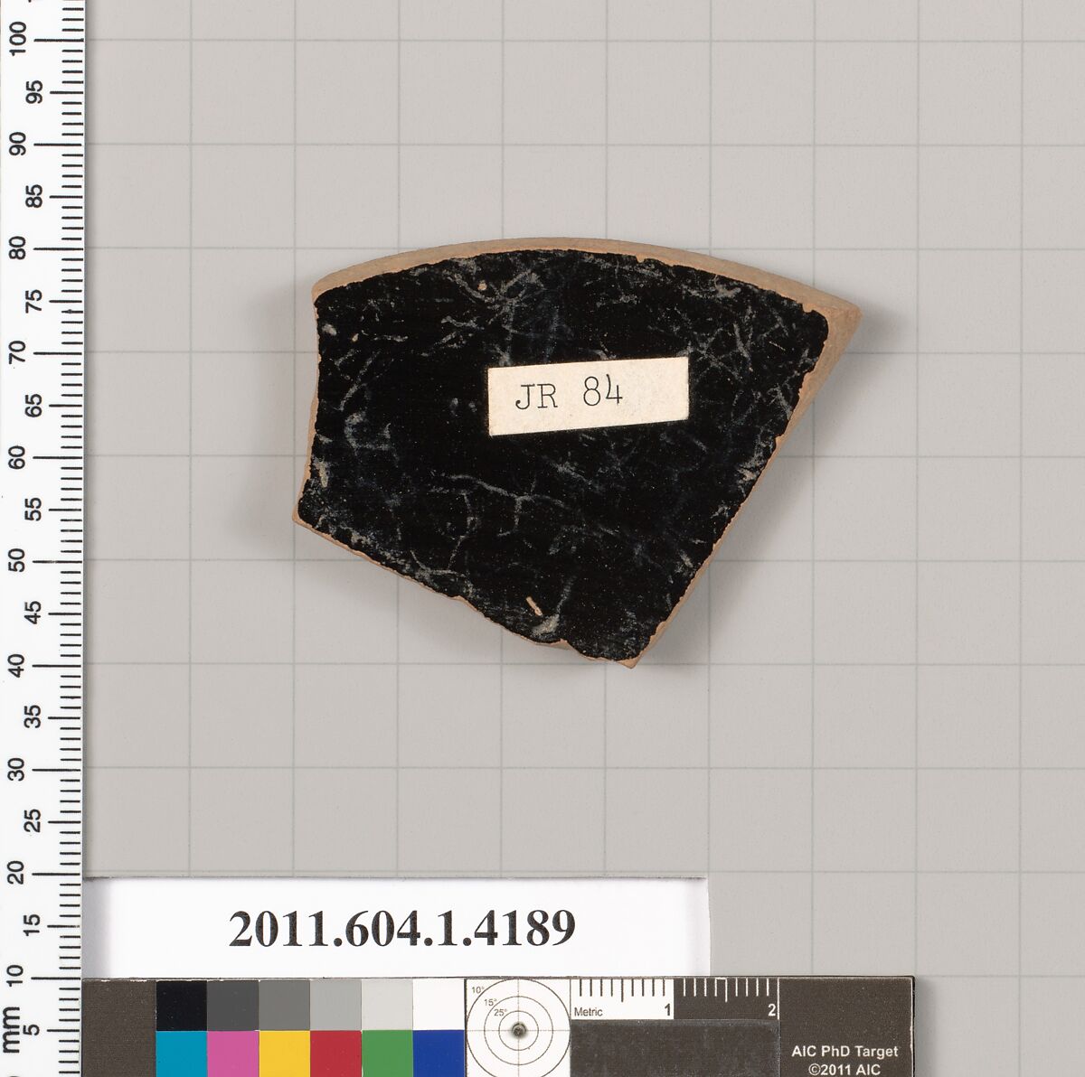 Terracotta fragment of a kylix (drinking cup), Terracotta, Greek, Attic