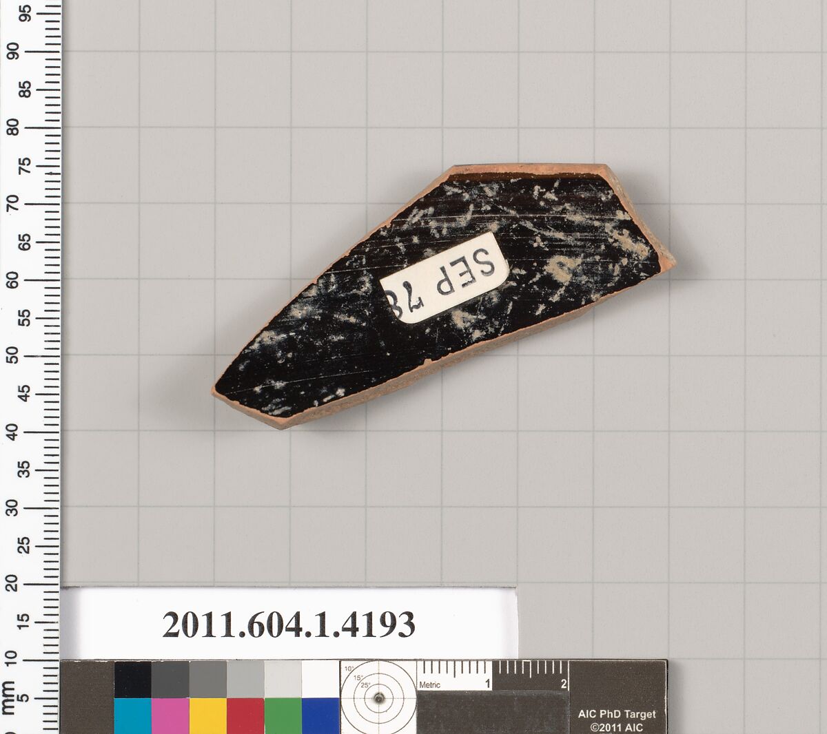 Terracotta rim fragment of a kylix (drinking cup), Terracotta, Greek, Attic