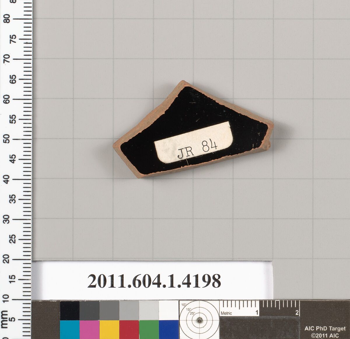 Terracotta fragment of a kylix (drinking cup), Terracotta, Greek, Attic