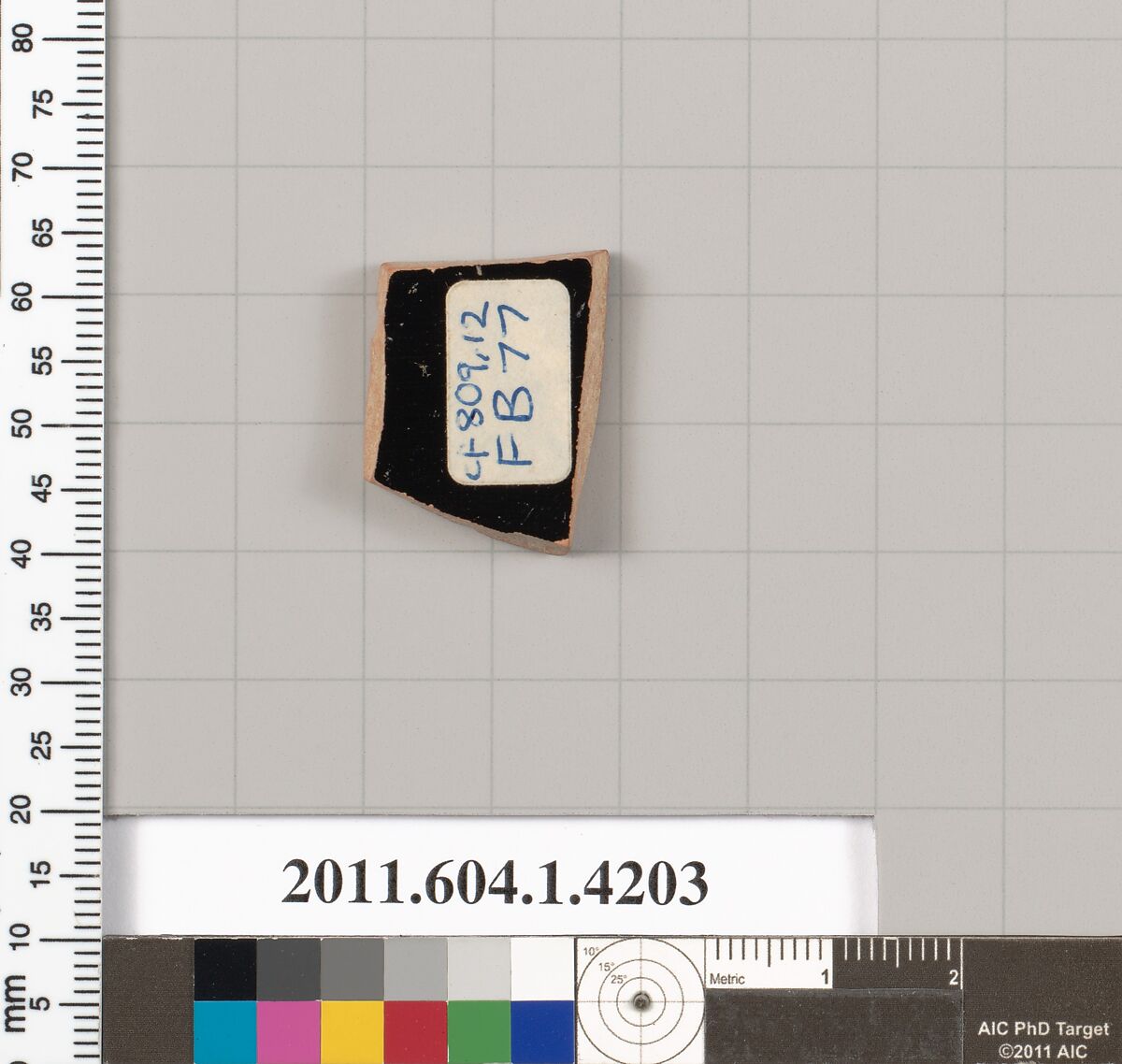 Terracotta fragment of a kylix (drinking cup), Terracotta, Greek, Attic