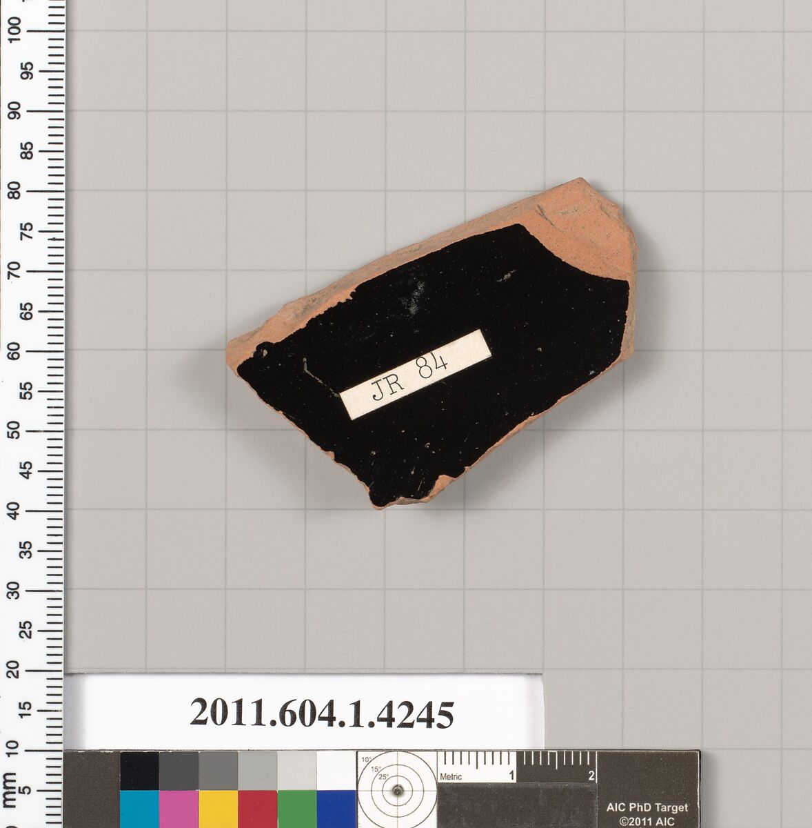 Terracotta fragment of a kylix (drinking cup), Terracotta, Greek, Attic