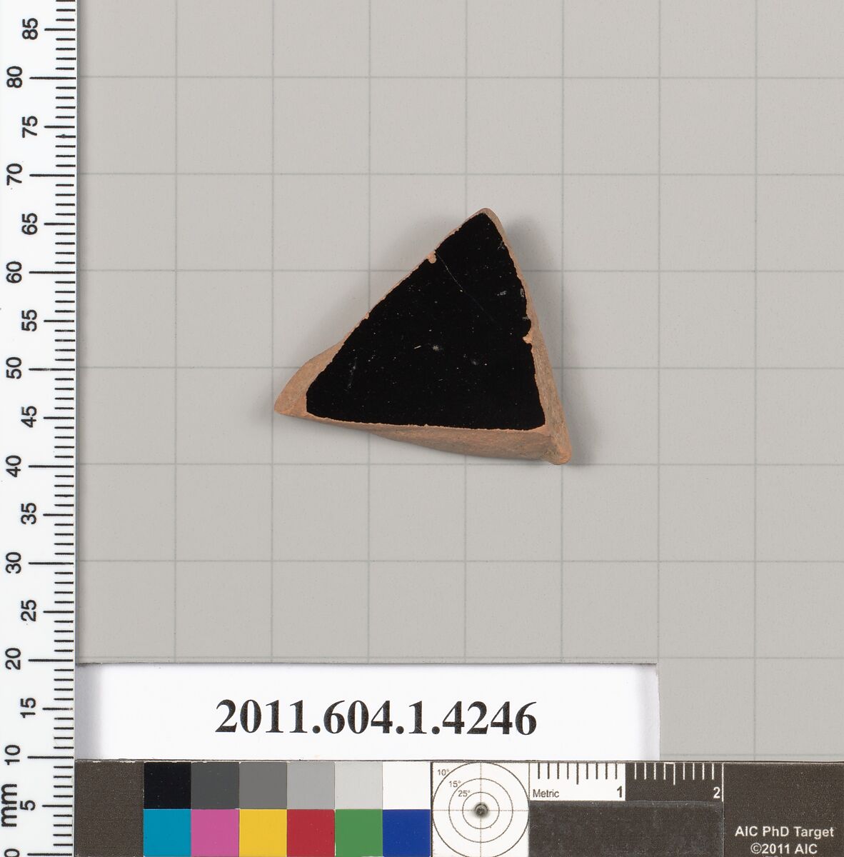 Terracotta fragment of a kylix (drinking cup), Terracotta, Greek, Attic