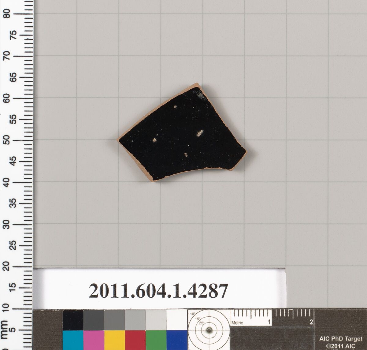 Terracotta fragment of a kylix (drinking cup), Terracotta, Greek, Attic