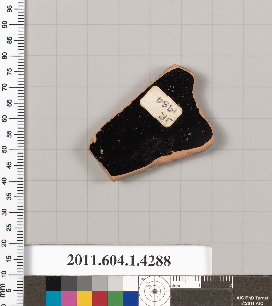 Terracotta fragment of a kylix (drinking cup), Terracotta, Greek, Attic