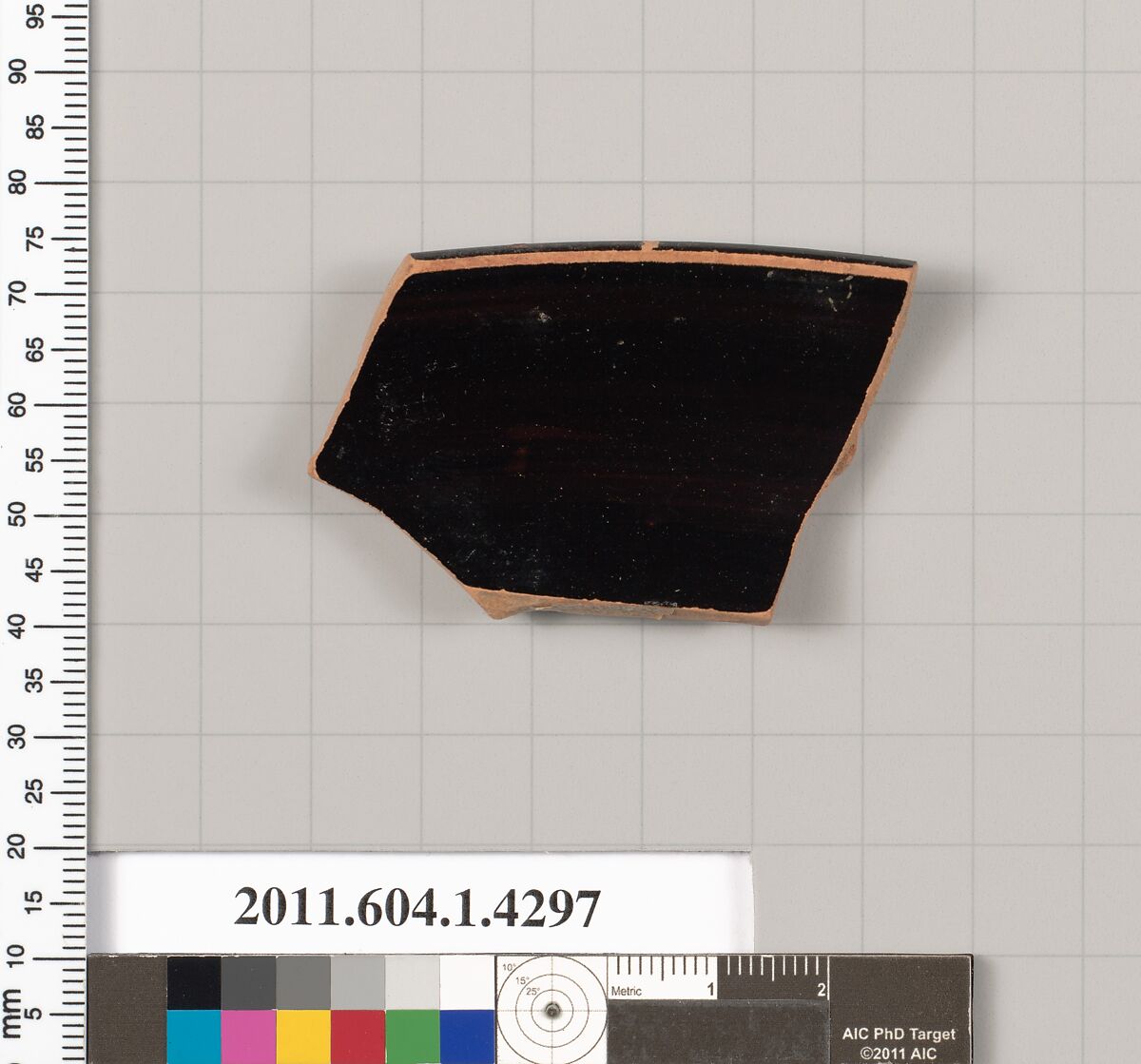 Terracotta rim fragment of a kylix (drinking cup), Terracotta, Greek, Attic