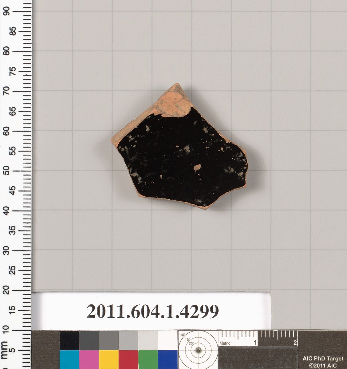 Terracotta fragment of a kylix (drinking cup), Terracotta, Greek, Attic