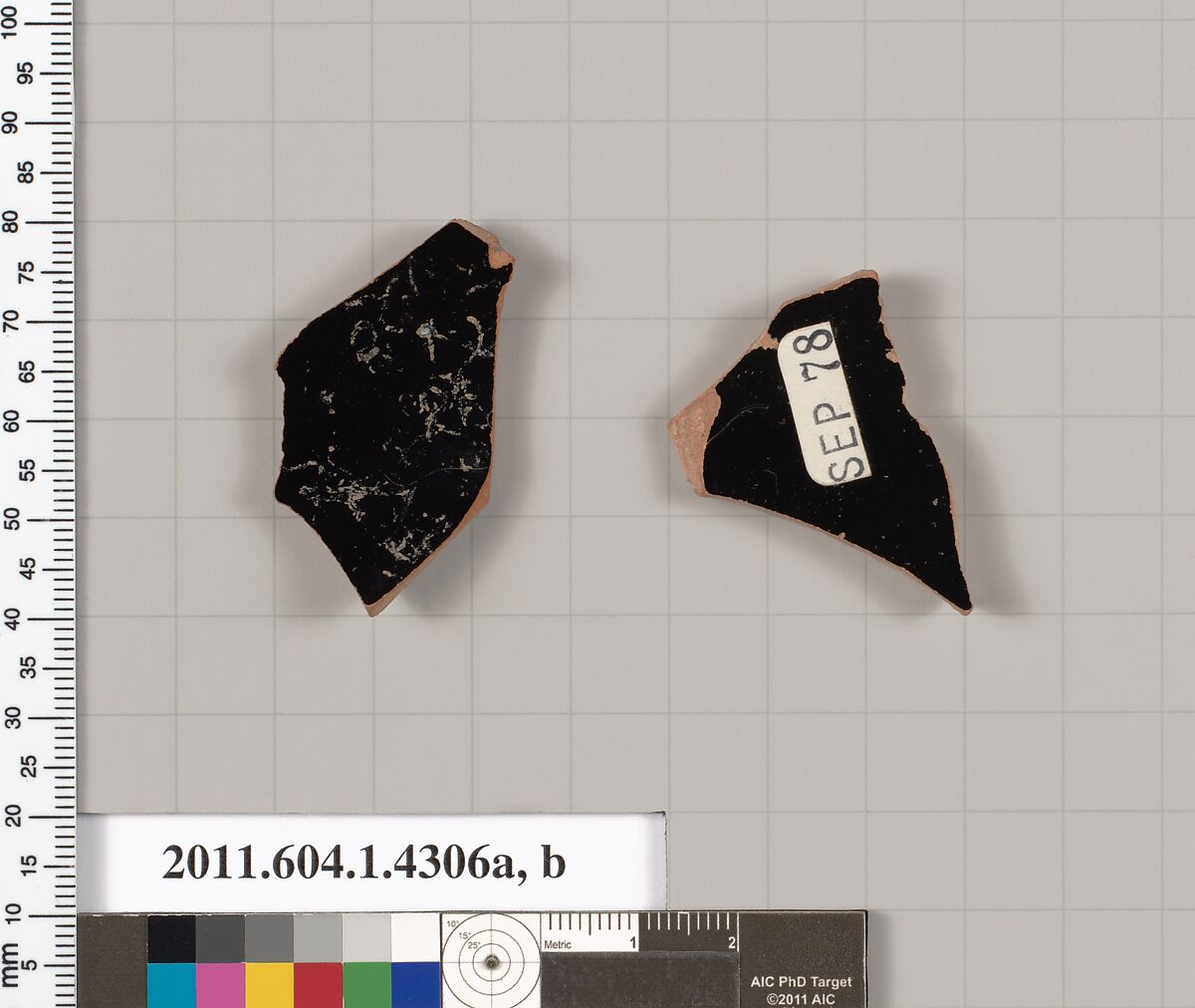 Terracotta fragments of kylikes (drinking cups), Terracotta, Greek, Attic