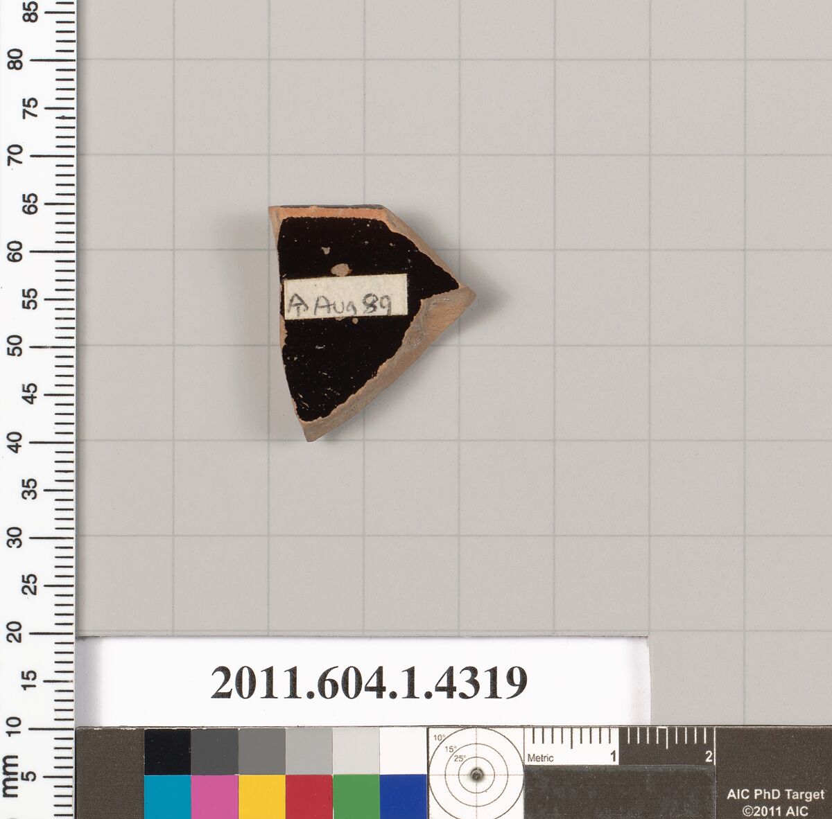 Terracotta rim fragment of a kylix (drinking cup), Terracotta, Greek, Attic