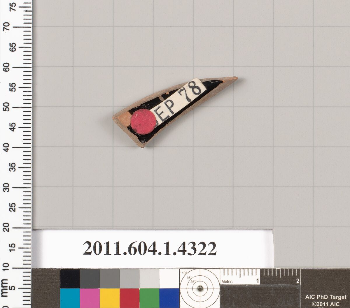 Terracotta fragment of a kylix (drinking cup), Terracotta, Greek, Attic