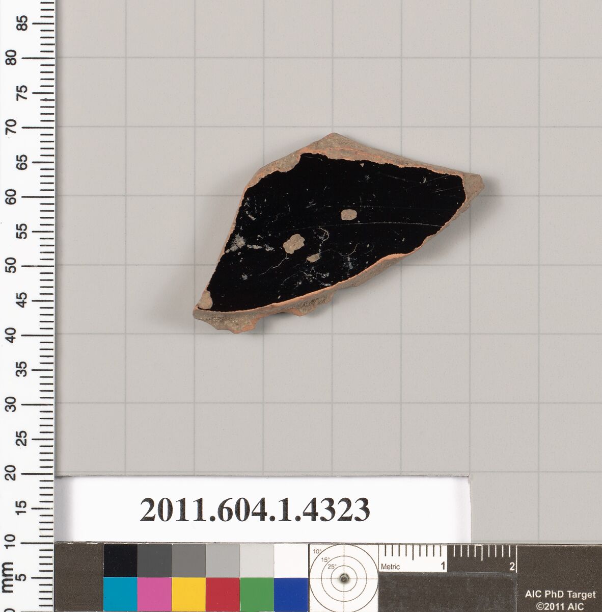 Terracotta fragment of a kylix (drinking cup), Terracotta, Greek, Attic