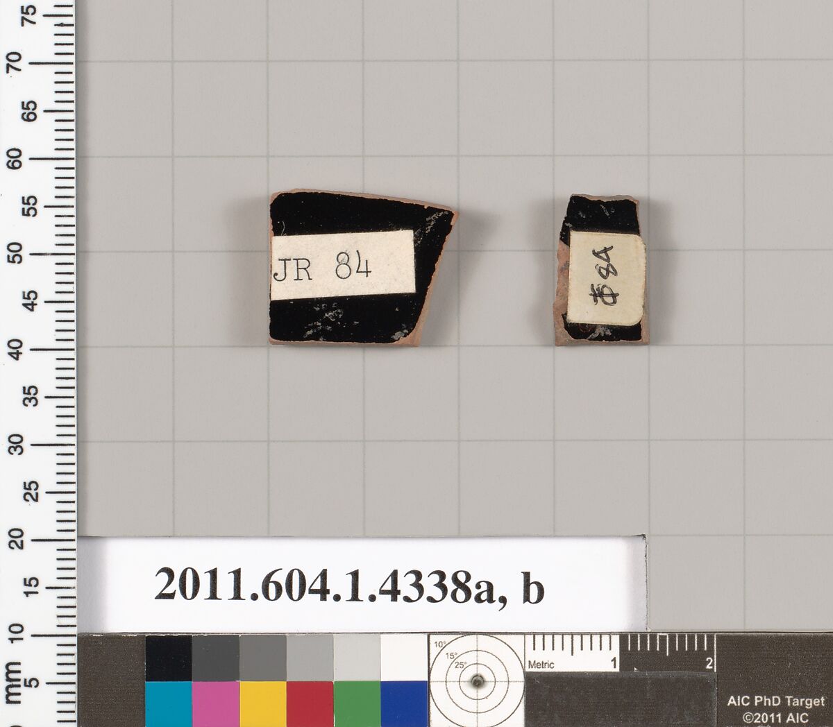 Terracotta fragments of kylikes (drinking cups), Terracotta, Greek, Attic