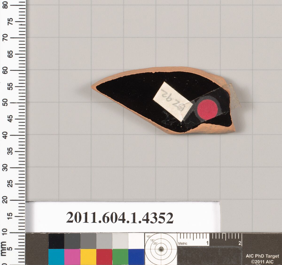 Terracotta fragment of a kylix (drinking cup), Terracotta, Greek, Attic