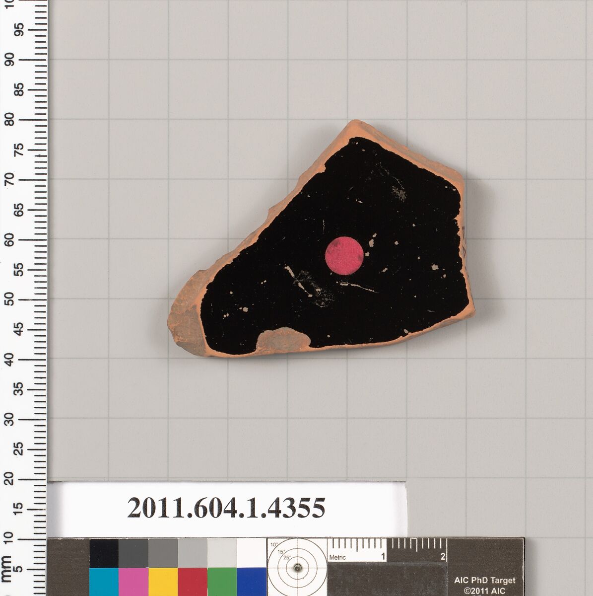 Terracotta fragment of a kylix (drinking cup), Terracotta, Greek, Attic