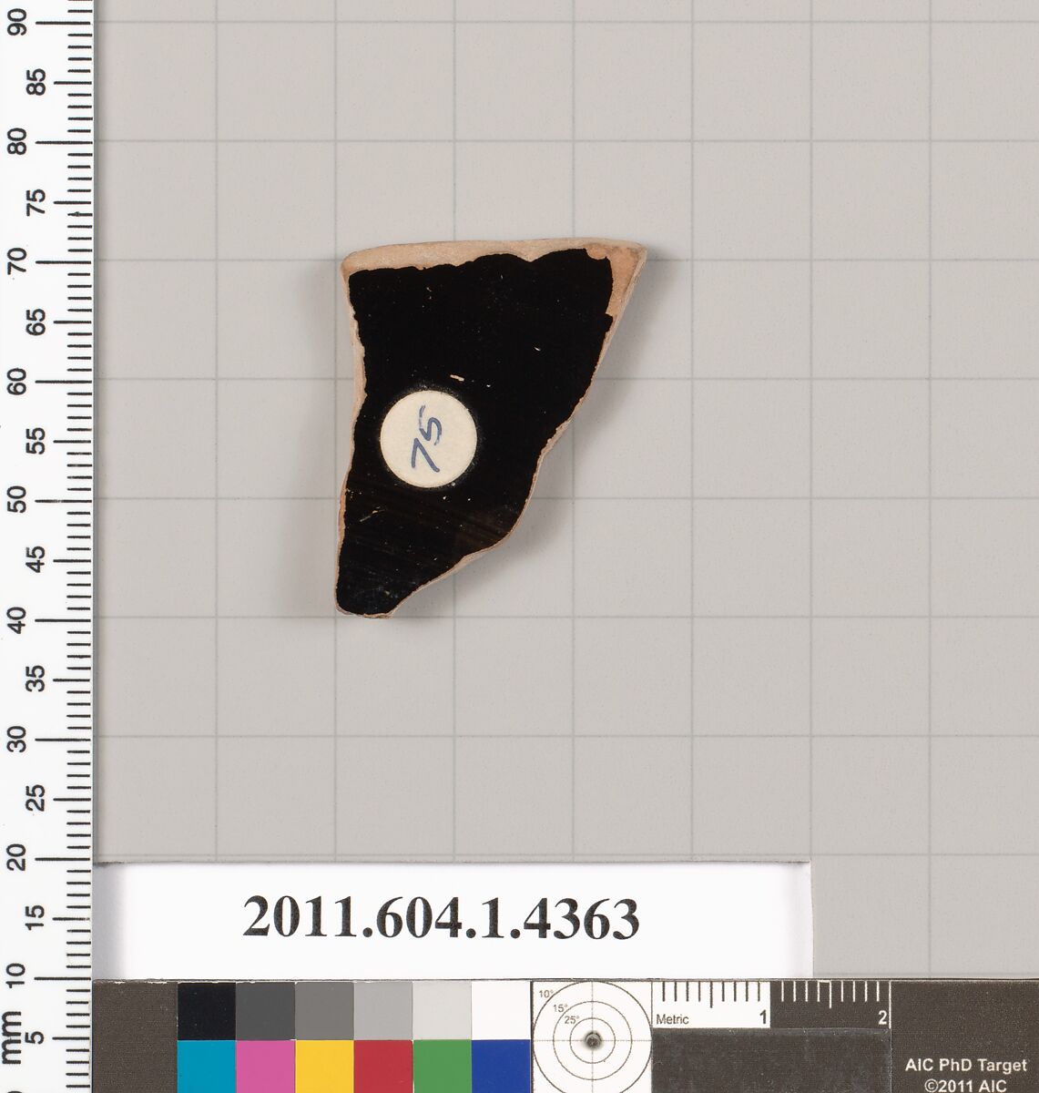 Terracotta fragment of a kylix (drinking cup), Terracotta, Greek, Attic