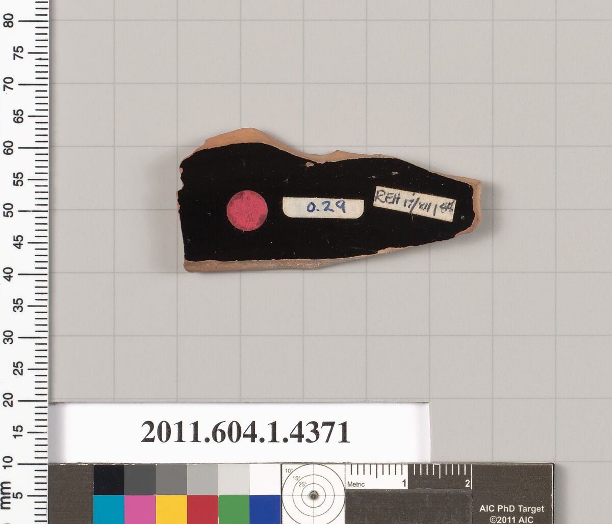Terracotta fragment of a kylix (drinking cup), Terracotta, Greek, Attic