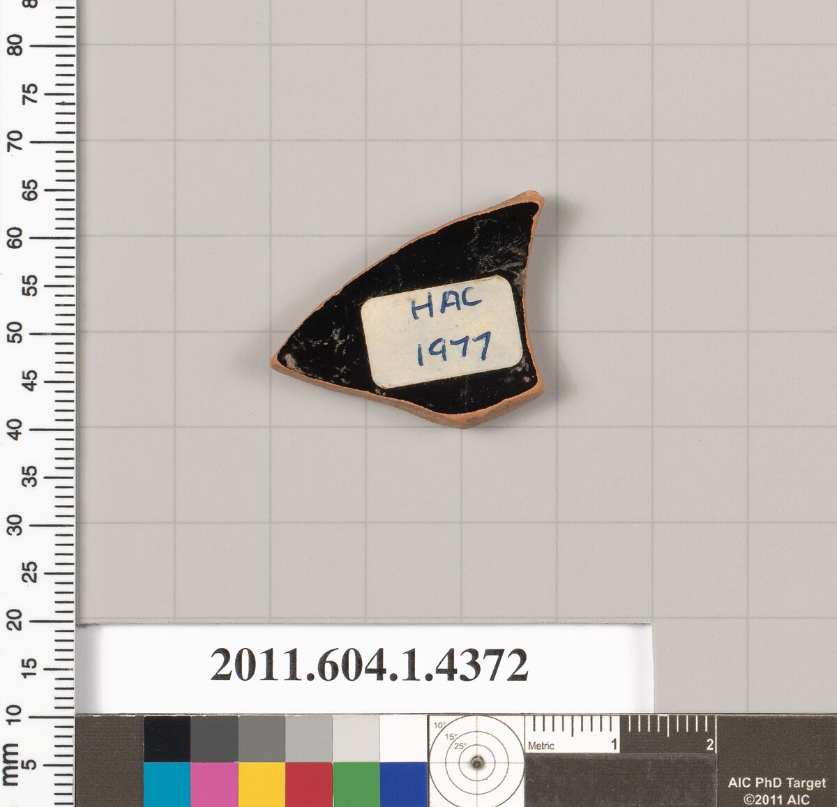Terracotta fragment of a kylix (drinking cup), Terracotta, Greek, Attic
