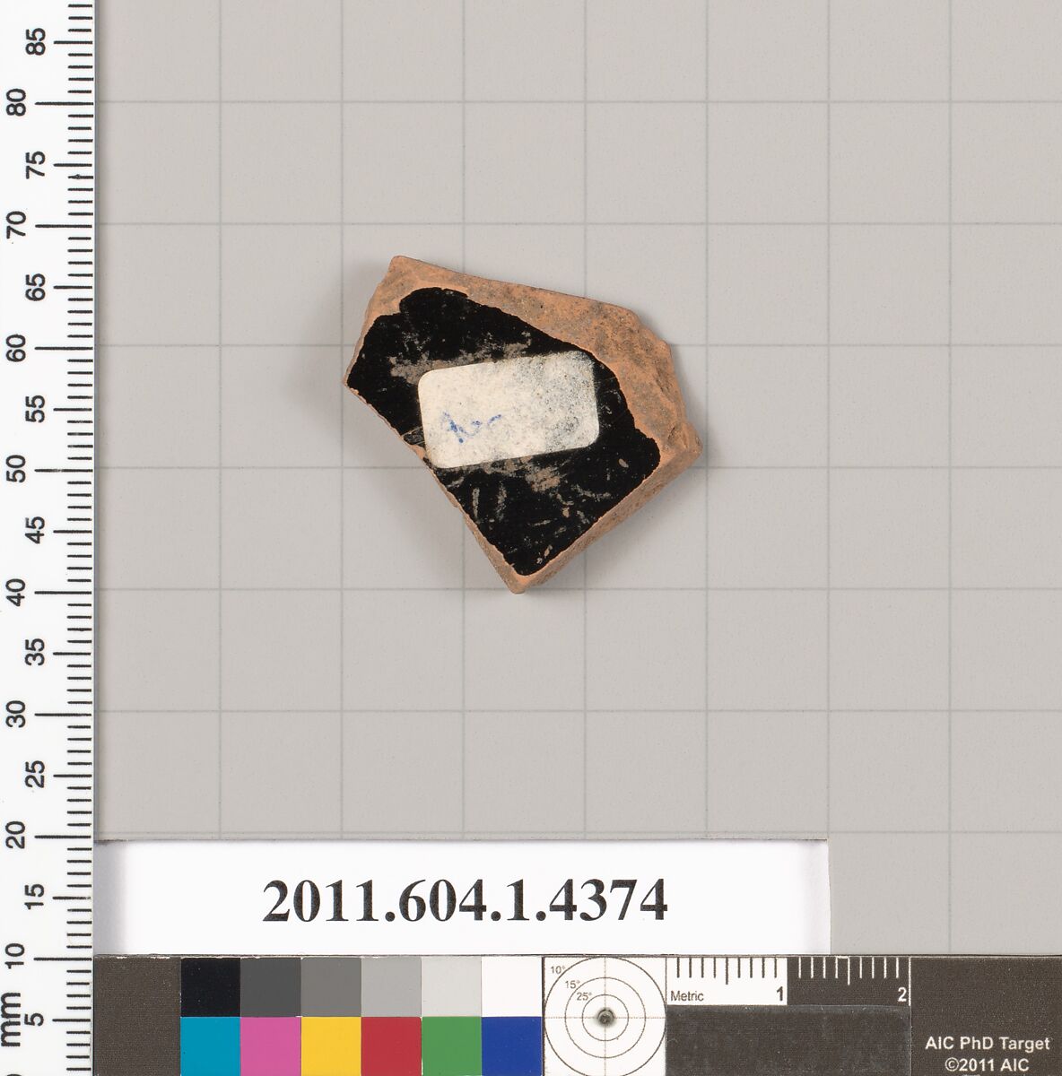 Terracotta fragment of a kylix (drinking cup), Terracotta, Greek, Attic